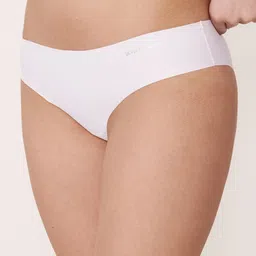 La Vie en Rose Women White Solid Bikini Briefs-image-3