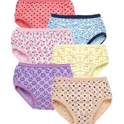SAVAGE Girls Pack of 6 Assorted Printed Briefs-51