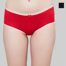PLUMBURY Pack Of 3 Full Coverage Cotton Hipster Briefs-6