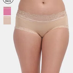 Amour Secret Women Pack Of 3 Self-Design Hipster Briefs-image-60