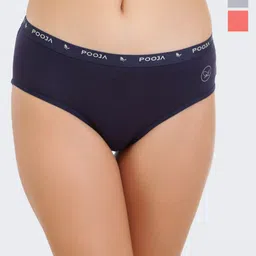 POOJA RAGENEE Pack Of 3 Ribbed Hipster Briefs-image-84
