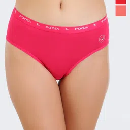 POOJA RAGENEE Pack Of 3 Ribbed Hipster Briefs-image-82