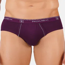 Ramraj Men Pack Of 4 Assorted Solid Cotton Basic Briefs image 3