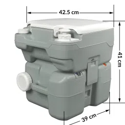 plantex Portable Toilet with 10 Liters Water Tank/Camping Commode with Piston Pump/ Commode For Toilet/Commode For Travel-(APS-N3120T) Western Commode image 3