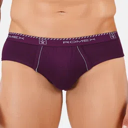 Ramraj Men Pack Of 4 Assorted Solid cotton Basic Briefs image 2