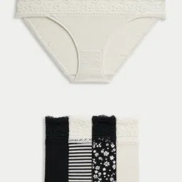 Marks & Spencer Pack of 5 Self Design Basic Briefs image 2