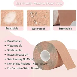 Women's Cotton Spandex Multipurpose Breast Lift Boob Tape 055 Nursing Breast Pad-image-59