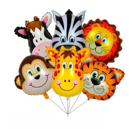 Solid Jungle Theme Party Decoration Foil Balloons - 6Pcs Set For Safari Or Animal Theme Birthday Party Decorations/ Jungle Theme Balloons /Animal Balloons For Birthday Party Decoration Balloon-17