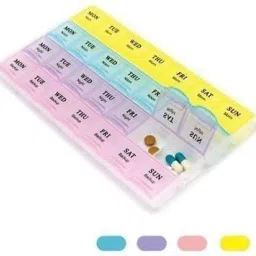 7 Days Pill Medicine Organizer Reminder Storage Box 4 Layer(Morn, Noon, Night, Backup) Pack Of 1 Pill Box-image-3