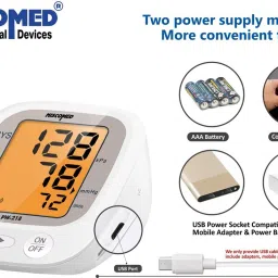 NISCOMED PW-218 Fully Automatic Portable Digital Talking BP Monitoring Machine With Child Cuff With Voice & Colour Changing Function with Intellisense Technology Bp Monitor image 2