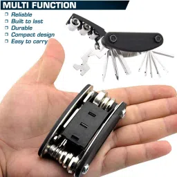 onbicle Premium Quality Bicycle 4 Digit Lock with Cycle Tool Kit 16 in 1 Function Combo Bicycle Lock image 3