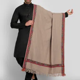 Zamour Wool Geometric Print Men Shawl-16