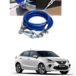 ™ Car Tow Rope with 10mm 13ft Steel Cable and Hooks 4.5 m Towing Cable Glanza 4.5 m Towing Cable-image-43