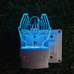ALLAH KI DUA Acrylic 3D Illusion RGB 7 Colour Changing LED Plug and Play Night Lamp-12