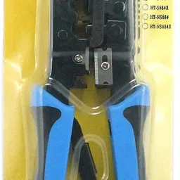 balrama Modular Network RJ45 RJ11 RJ12 Crimping Tool Wire Stripper/Wire Cutter RJ45, RJ12 RJ11 8P/6P/4P /CAT5/CAT5e All in One Crimping Tool, Black & Blue Manual Hydraulic Crimper image 2