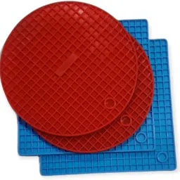 Multipurpose Square&Round Trivet Mat for Kitchen Hot Plate Stand 4pcs Multicolor Square & Round Shape Trivet mat in Multi-color Trivet-0