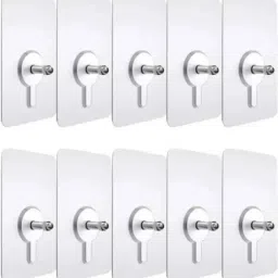 (PACK OF 10)Multipurpose use bathroom and kitchen storage hook 1.227 Hook 1-image-91