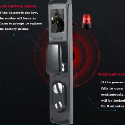 GOLENS X9 Luxurious Design CameraTechnology Wi-Fi Mobile App Fingerprint,RFID Card Smart Door Lock image 4
