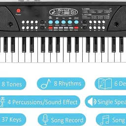 koros Bigfun Piano Keyboard Toy for Kids with Mic Dc Power Option Recording P8 image 4