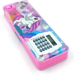 Cute Design Calculator Pencil Box Unicorn Art Plastic Pencil Box-image-23