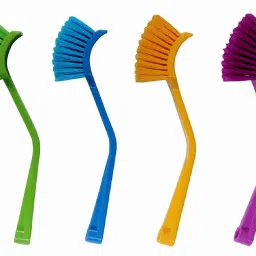 Wash BasinToilet SeatSink Brush Seat Cleaning Brush Set of 4 Plastic Wet and Dry Brush-image-136