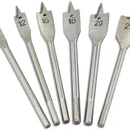 6PCS Wood Flat Drill Bits Set 10,12,16,18,20&25mm Woodworking Hole Cutters Tools-12