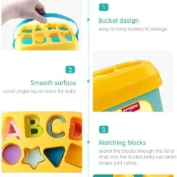 bhvmey Baby First Blocks Color & Shape Toy Educational Sorting Box for Kids image 3
