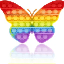 Pop It Rainbow Fidget Toy Among Us Popit Kids Fun Toys Relaxing Stress Relief Toys for Adults Push Pop Bubble Game Pop Pits [Butterfly Rainbow]-30