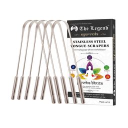 The Legend Pack of 5 Ayurveda Stainless Steel Tongue Scrapers-57