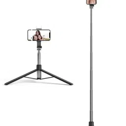 GADGETSWEAR (Combo with Collar Mic) Selfie Stick with Tripod Stand, Selfie Stick 360 Degree, Tripod Kit image 3