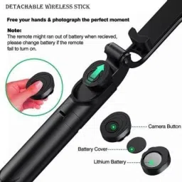 Ample Wings XT-02 Wireless Remote selfie stick with tripod stand extendable upto 100 cm Tripod image 2