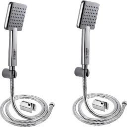 HS-017 ABS Plastic Hand Shower with SS Tube 1.5 Meter and Hook - 4 Pieces Handheld-image-80