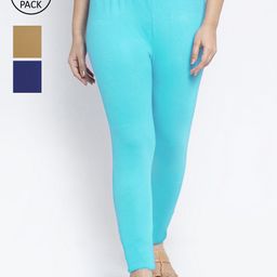 GRACIT Women Pack Of 3 Solid Ankle-Length Leggings-image-69