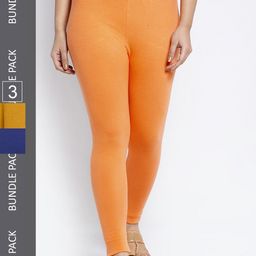 GRACIT Pack Of 3 Ankle-Length Leggings-image-54