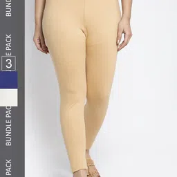 GRACIT Pack Of 3 Ankle Length Leggings-image-47