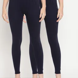 TAG 7 Women Pack Of 2 Solid Ankle-Length Leggings-image-92