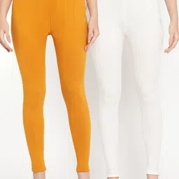 TAG 7 Women Pack Of 2 Solid Ankle-Length Leggings-image-101