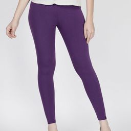 TWIN BIRDS Women Purple Solid Plum Jam Ankle-Length Leggings-image-98