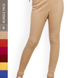 IndiWeaves Girls Pack of 6 Woollen Ankle-Length Leggings-picture-23