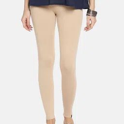TWIN BIRDS Women Beige Solid Ankle-Length Leggings-picture-30