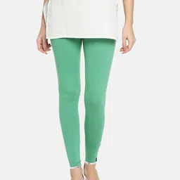 TWIN BIRDS Women Green Solid Ankle-Length Leggings-picture-43