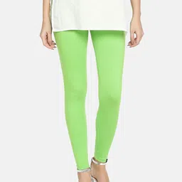 TWIN BIRDS Women Green Solid Ankle-Length Leggings-picture-18