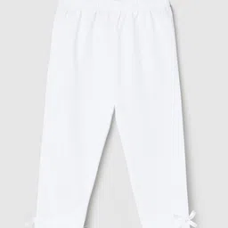 max Infant Girls White Solid Ankle-Length Leggings-19