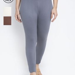 GRACIT Women Cotton Ankle Length Leggings Pack Of 3-image-116
