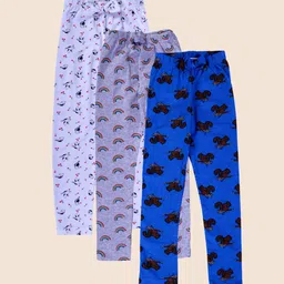 JUNITOS Girls Pack Of 3 Printed Ankle Length Leggings-image-22