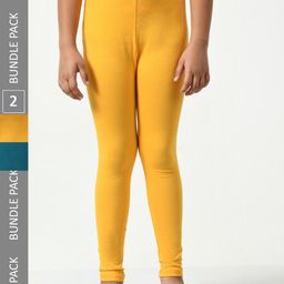 BAESD Girls Pack of 2 Cotton Ankle-Length Leggings-image-85