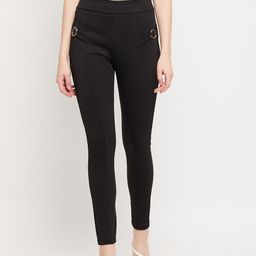 Clora Creation Women BlackSolid Jeggings-image-74