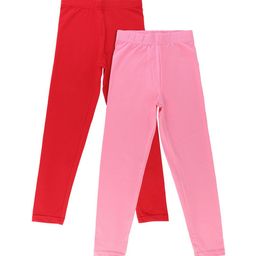 Bodycare Kids Girls Pack Of 2 Solid Cotton Leggings-54