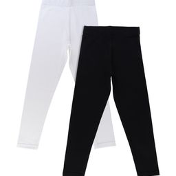 Bodycare Kids Girls Pack Of 2 Solid Cotton Leggings-picture-9