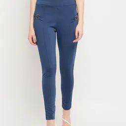 Clora Creation Women Blue Regular Fit Solid Jeggings-image-38
